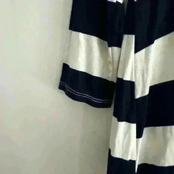 12pm by Mon Ami Womens Quarter Sleeve Striped Dress  Bow Tie Back. Americana. M. - Picture 3 of 9